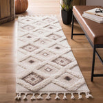 Safavieh Moroccan Tassel Shag 601 Rug, MTS601 - Ivory / Brown