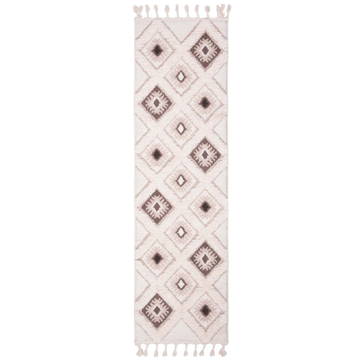 Safavieh Moroccan Tassel Shag 601 Rug, MTS601 - Ivory / Brown