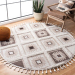 Safavieh Moroccan Tassel Shag 601 Rug, MTS601 - Ivory / Brown