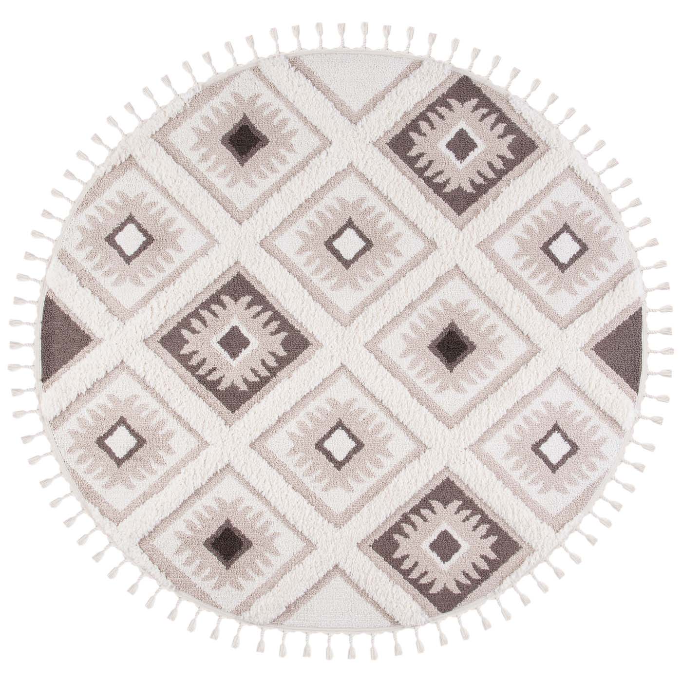 Safavieh Moroccan Tassel Shag 601 Rug, MTS601 - Ivory / Brown