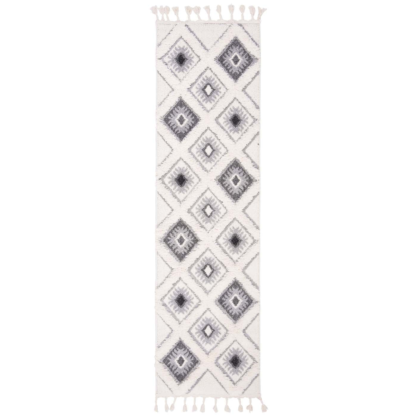 Safavieh Moroccan Tassel Shag 601 Rug, MTS601 - Ivory / Grey