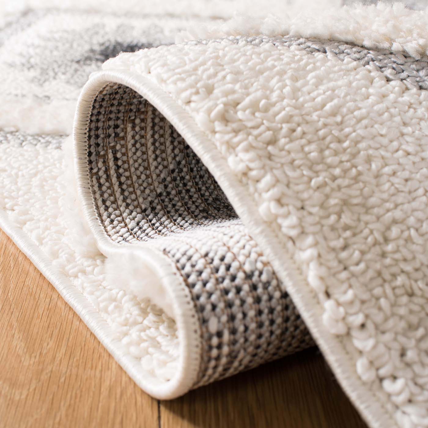 Safavieh Moroccan Tassel Shag 601 Rug, MTS601 - Ivory / Grey