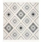 Safavieh Moroccan Tassel Shag 601 Rug, MTS601 - Ivory / Grey
