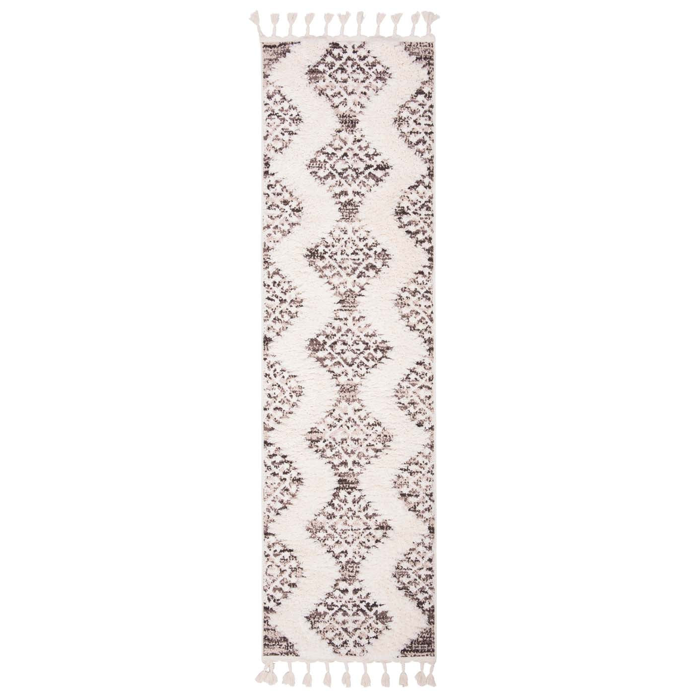 Safavieh Moroccan Tassel Shag 652 Rug, MTS652 - Ivory / Brown