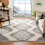 Safavieh Moroccan Tassel Shag 652 Rug, MTS652 - Ivory / Grey