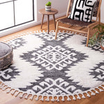 Safavieh Moroccan Tassel Shag 652 Rug, MTS652 - Dark Grey / Ivory
