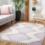 Safavieh Moroccan Tassel Shag 652 Rug, MTS652 - Pink / Ivory