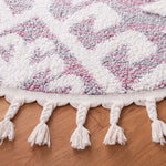 Safavieh Moroccan Tassel Shag 652 Rug, MTS652 - Pink / Ivory