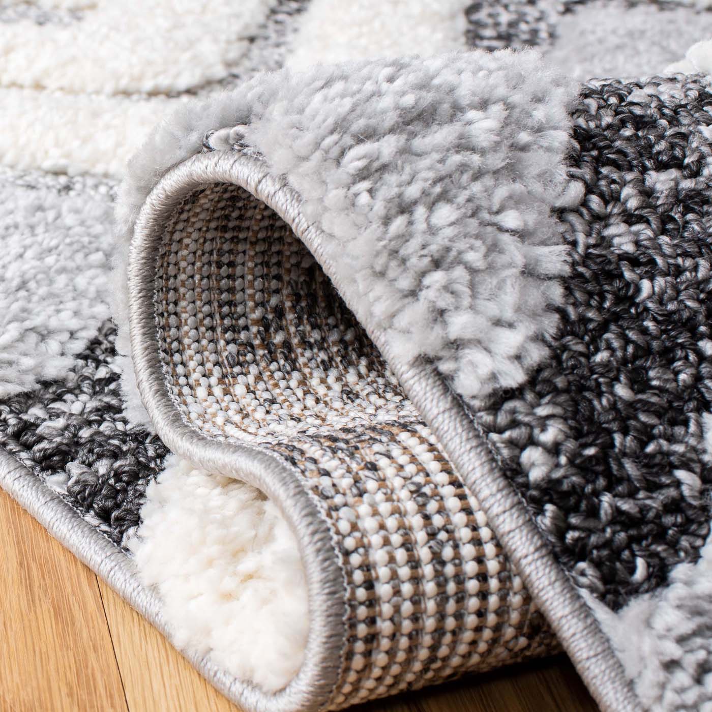 Safavieh Moroccan Tassel Shag 661 Rug, MTS661 - Grey / Ivory