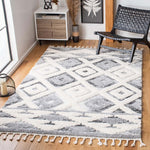 Safavieh Moroccan Tassel Shag 661 Rug, MTS661 - Grey / Ivory