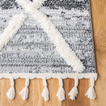 Safavieh Moroccan Tassel Shag 674 Rug, MTS674 - Grey / Ivory