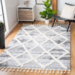 Safavieh Moroccan Tassel Shag 674 Rug, MTS674 - Grey / Ivory