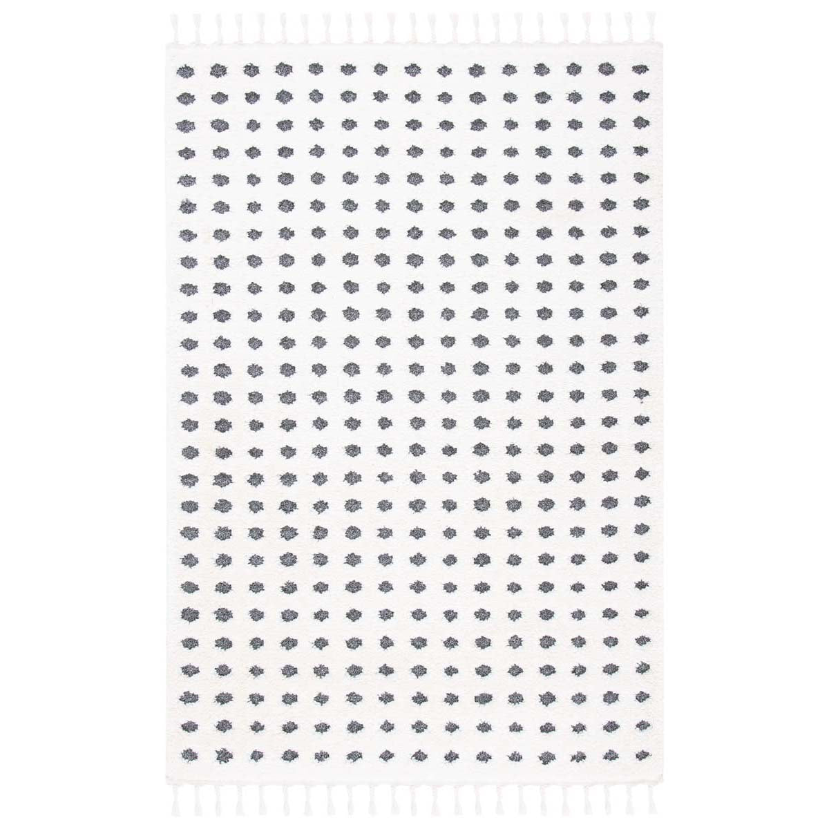 Safavieh Moroccan Tassel Shag 690 Rug, MTS690 - Ivory / Grey