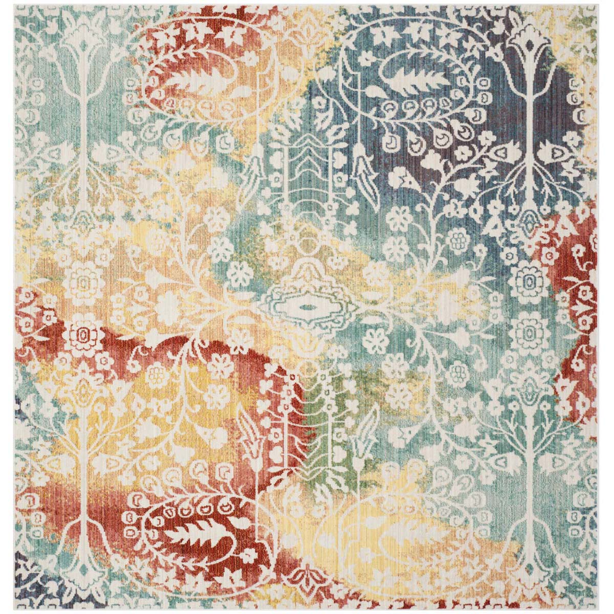 Safavieh Mystique 926 Rug, MYS926 - Blue / Rust