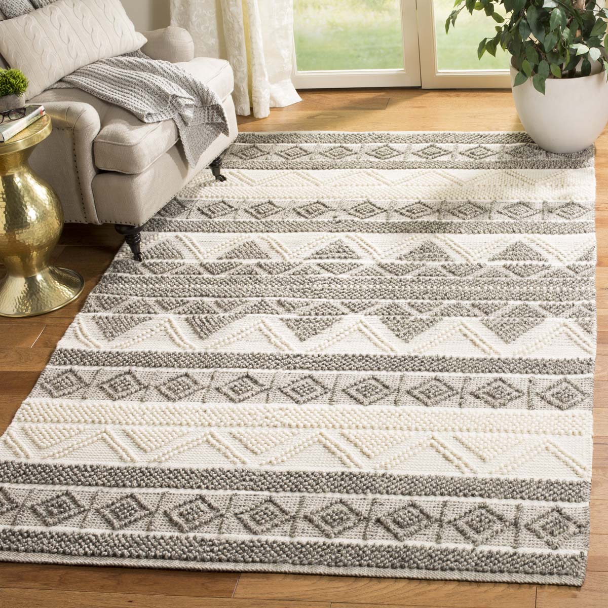 Safavieh Natura 104 Rug, NAT104 - IVORY / GREY