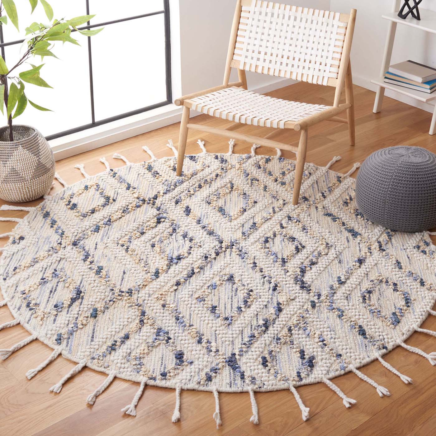 Safavieh Natura 177 Rug, NAT177 - IVORY / BLUE