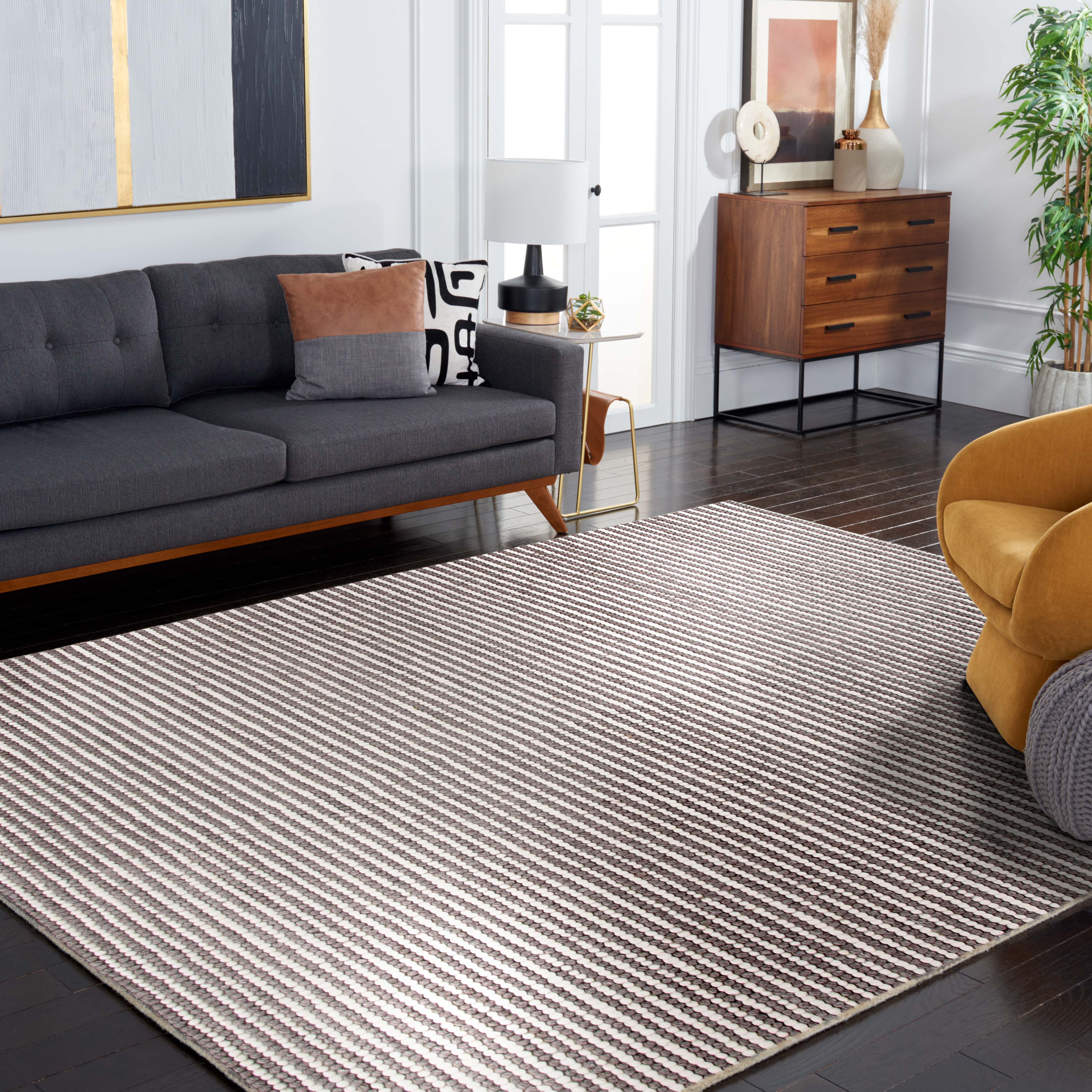 Safavieh Natura 220 Rug, NAT220 - IVORY / DARK BROWN