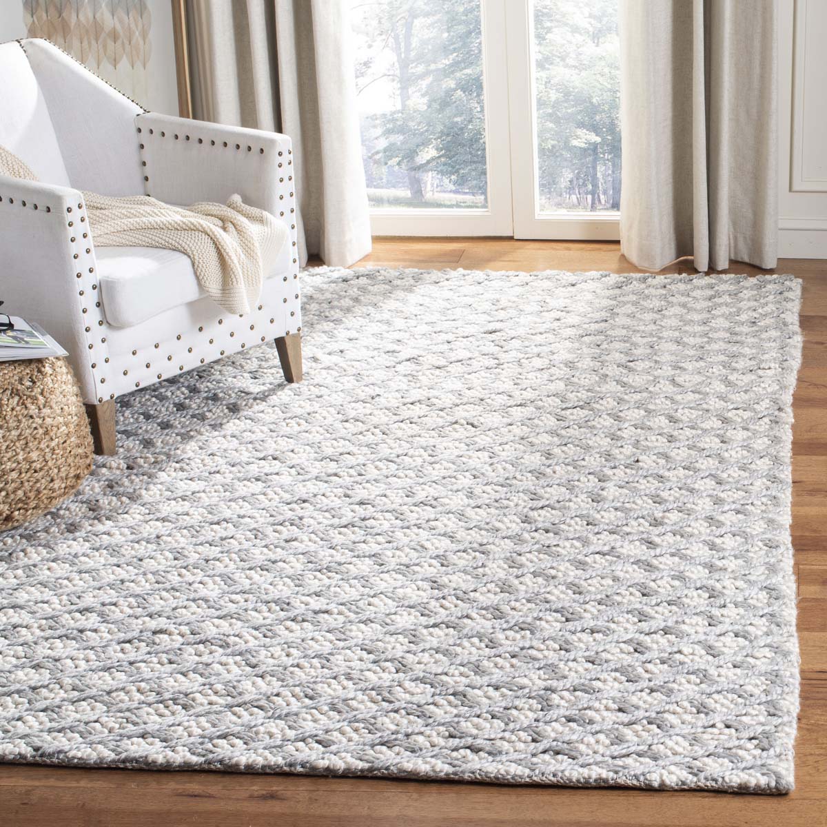 Safavieh Natura 404 Rug, NAT404 - SILVER / IVORY