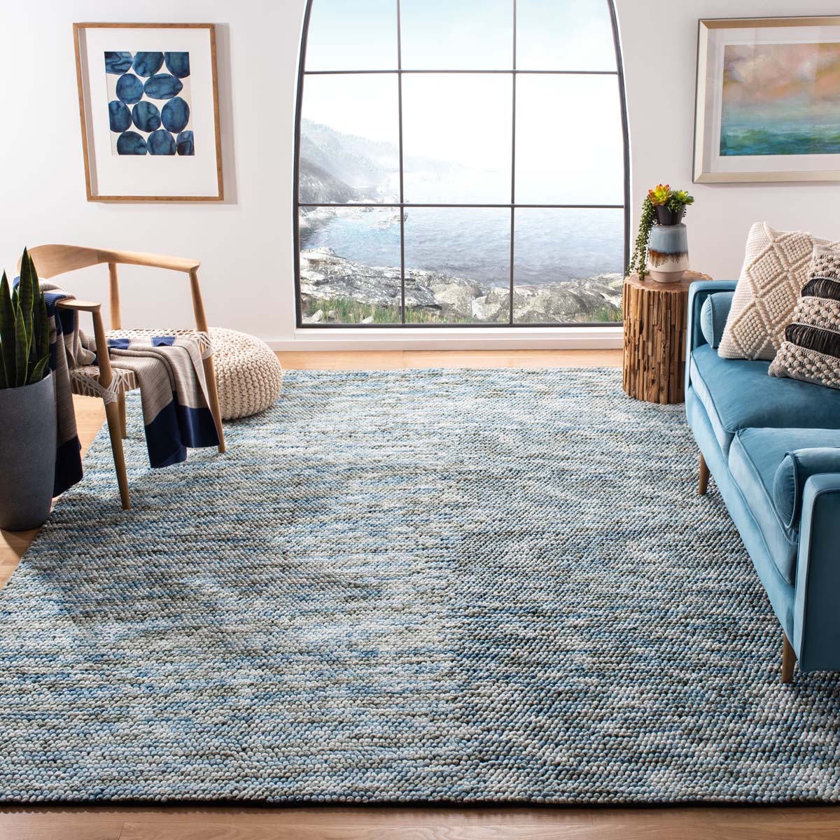 Safavieh Natura 551 Rug, NAT551 - BLUE / IVORY