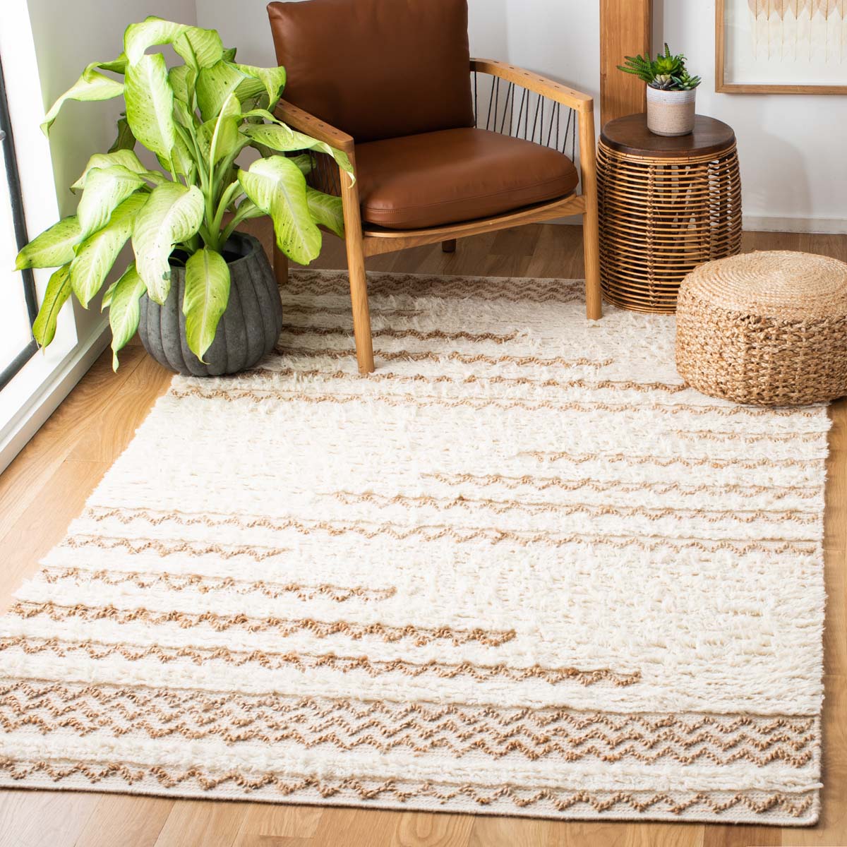 Safavieh Natura 720 Rug, NAT720 - IVORY / BROWN