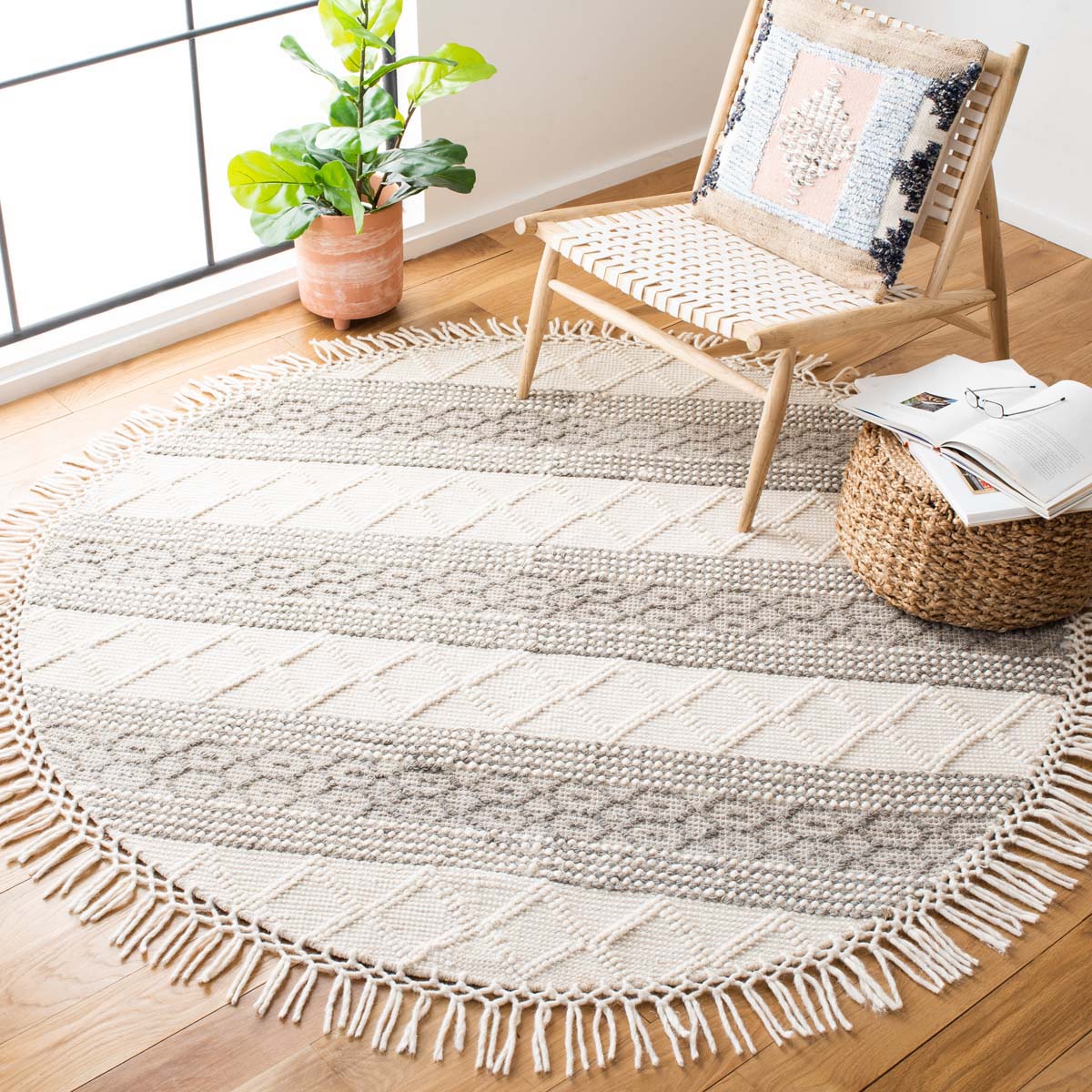 Safavieh Natura 859 Rug, NAT859 - IVORY / GREY