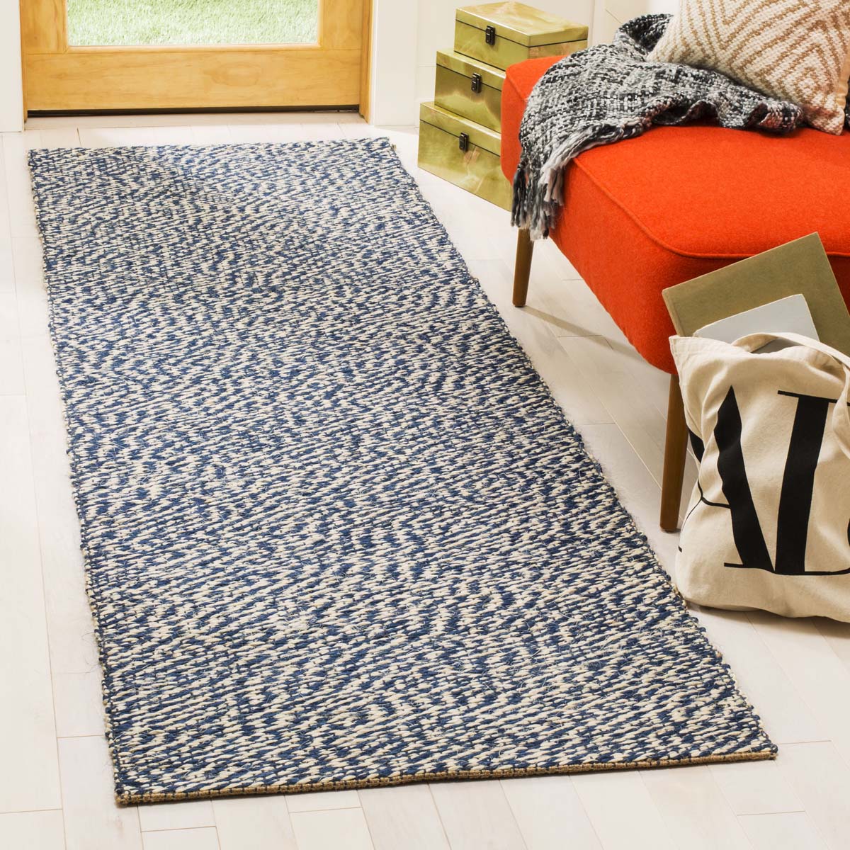 Safavieh Natural Fiber 448 Rug, NF448 - BLUE / IVORY