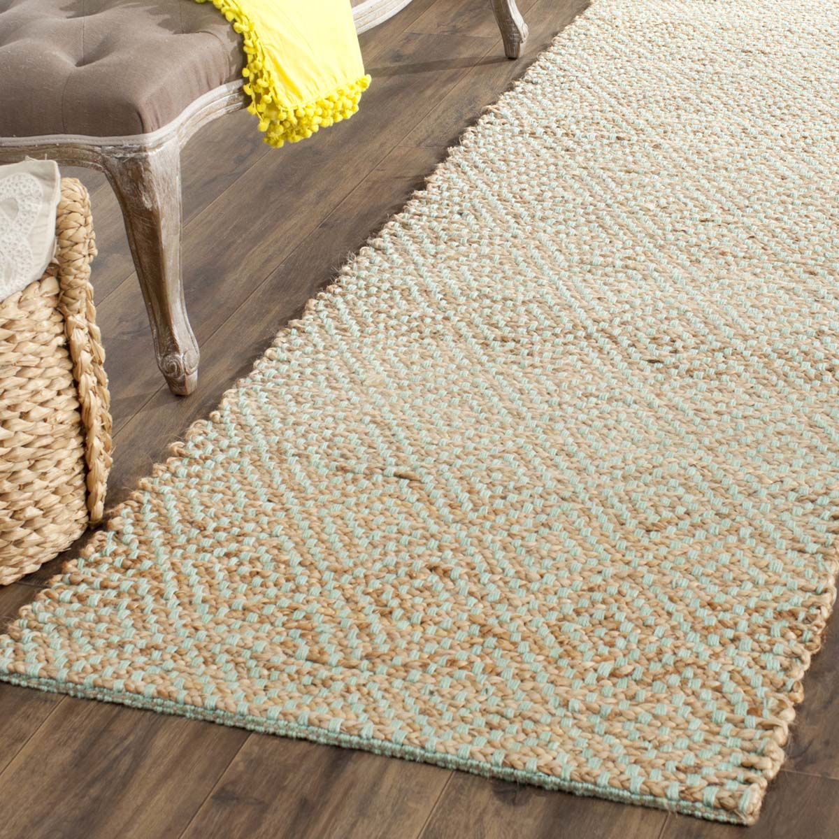 Safavieh Natural Fiber 453 Rug, NF453 - NATURAL / GREEN