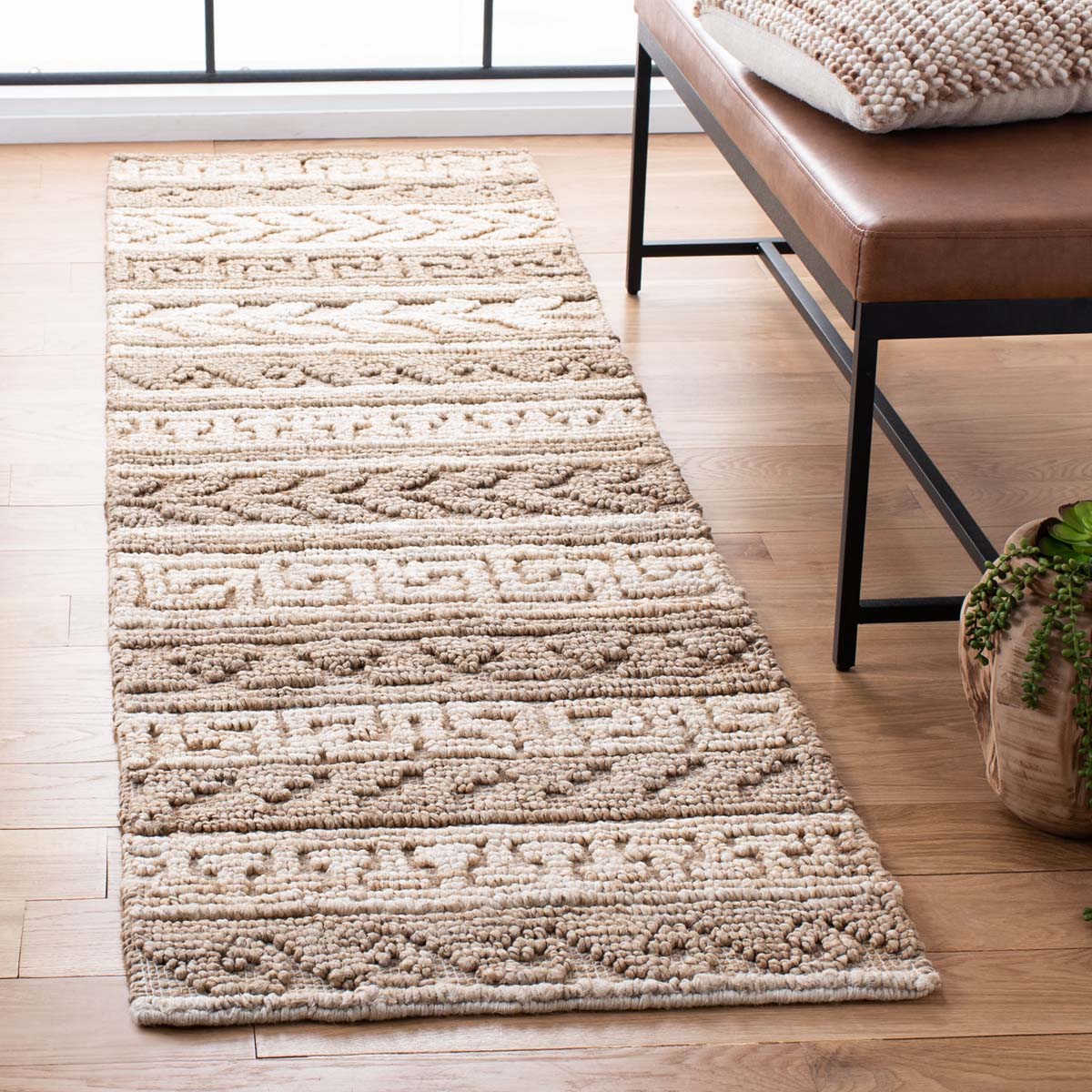 Safavieh Natural Fiber 589 Rug, NF589 - GREEN / IVORY
