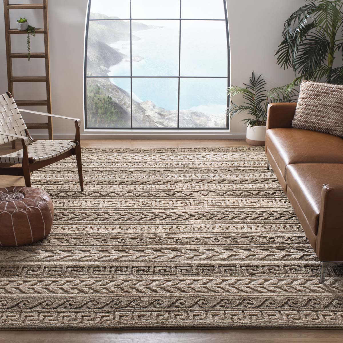 Safavieh Natural Fiber 589 Rug, NF589 - GREEN / IVORY