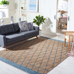 Safavieh Natural Fiber 951 Rug, NF951 - NATURAL / NAVY