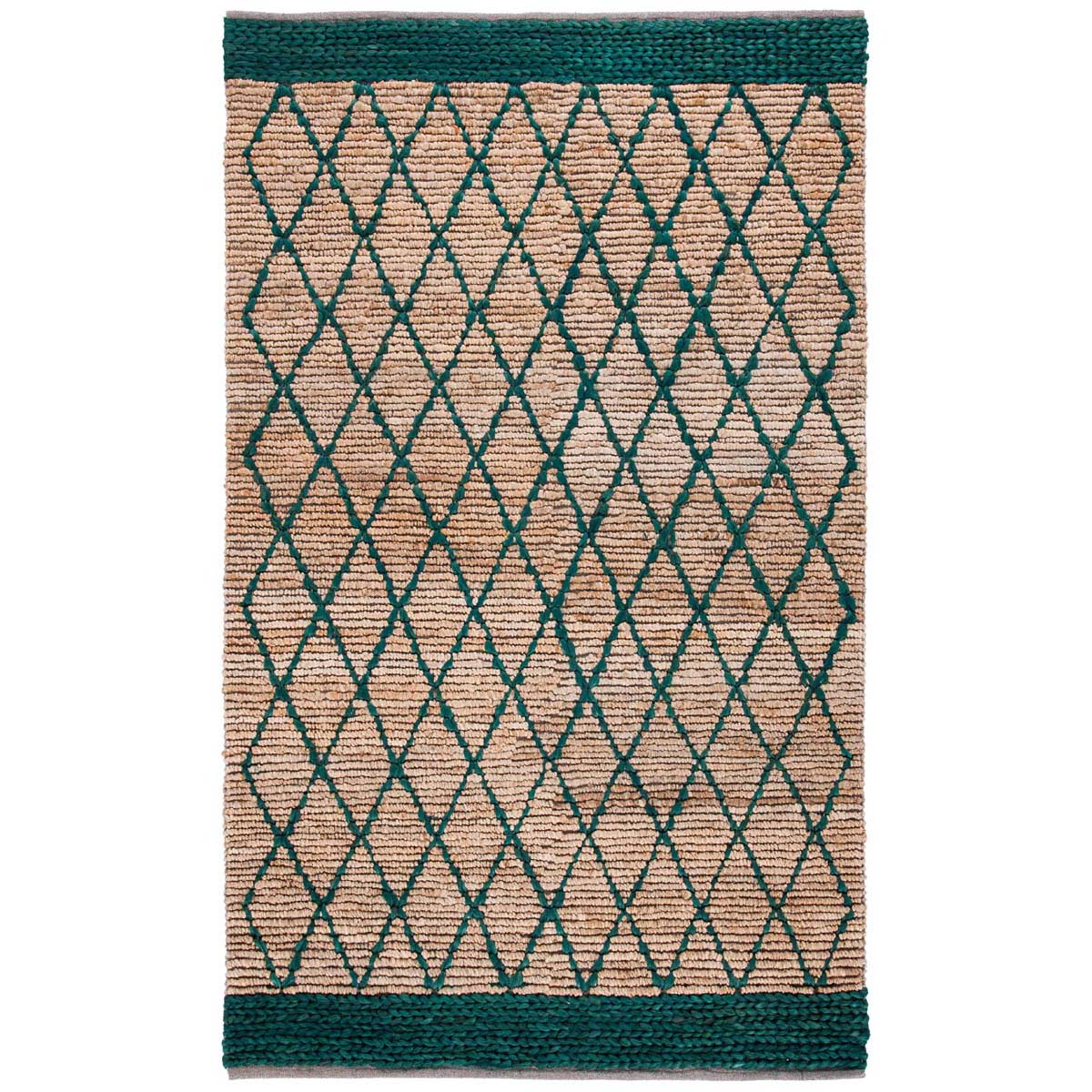 Safavieh Natural Fiber 951 Rug, NF951 - NATURAL / DARK GREEN