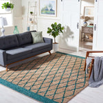 Safavieh Natural Fiber 951 Rug, NF951 - NATURAL / DARK GREEN