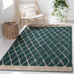 Safavieh Natural Fiber 951 Rug, NF951 - DARK GREEN / NATURAL