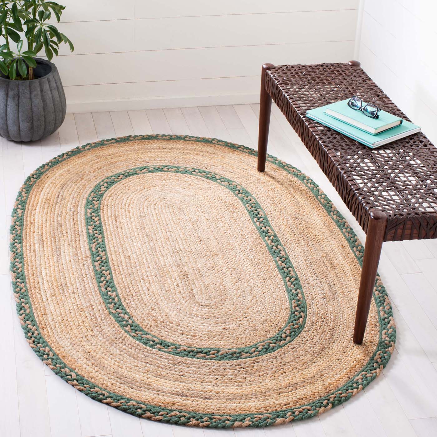 Safavieh Natural Fiber 260 Rug, NFB260 - NATURAL / GREEN