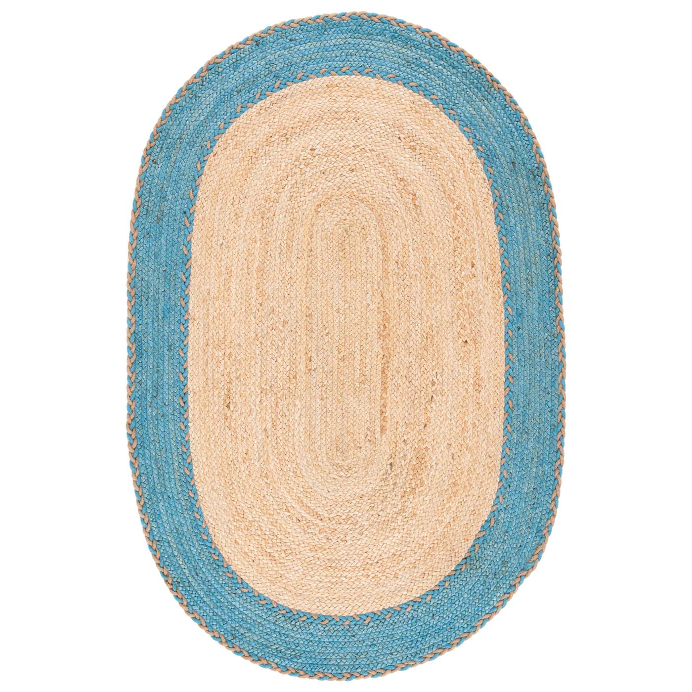 Safavieh Natural Fiber 261 Rug, NFB261 - NATURAL / BLUE