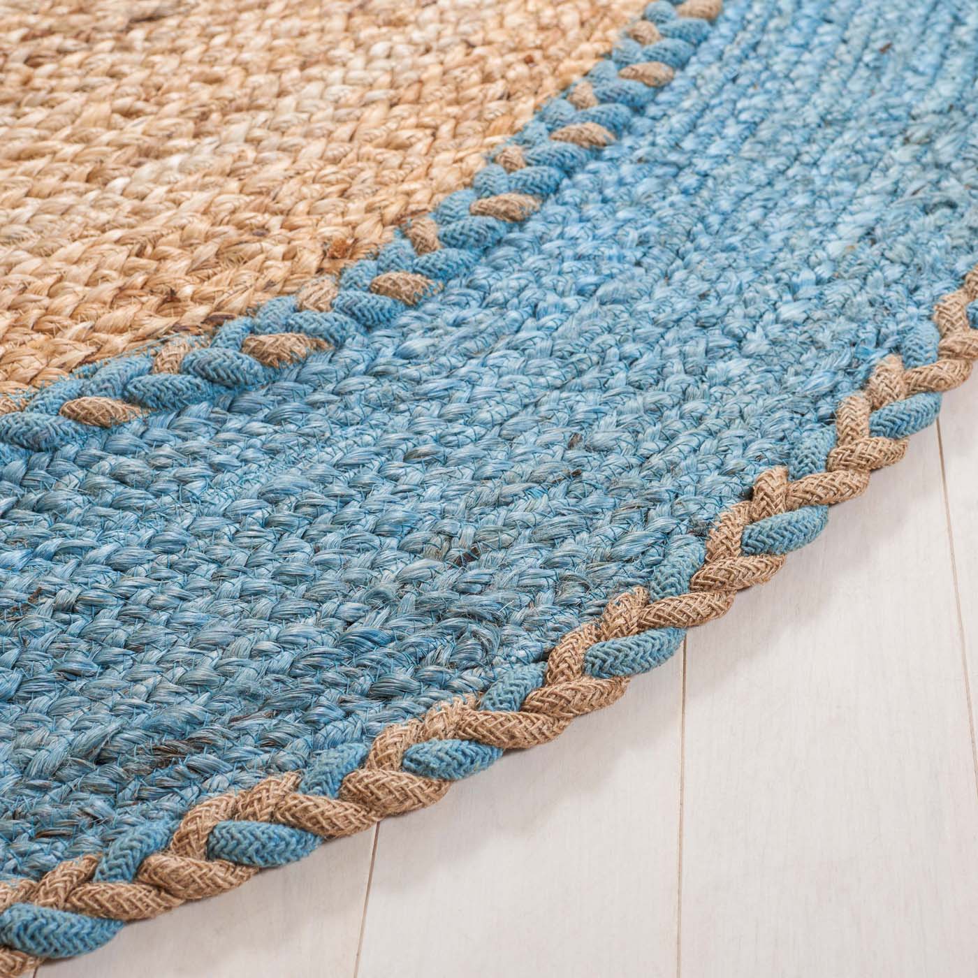 Safavieh Natural Fiber 261 Rug, NFB261 - NATURAL / BLUE