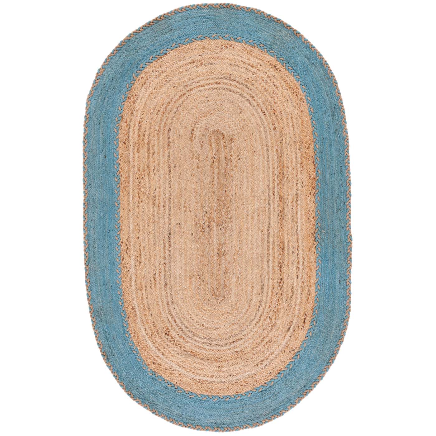 Safavieh Natural Fiber 261 Rug, NFB261 - NATURAL / BLUE