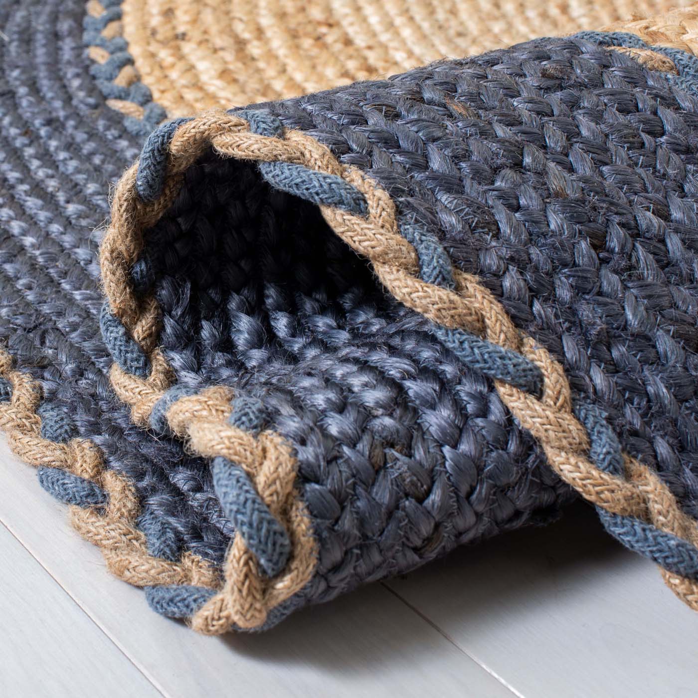 Safavieh Natural Fiber 261 Rug, NFB261 - NATURAL / NAVY