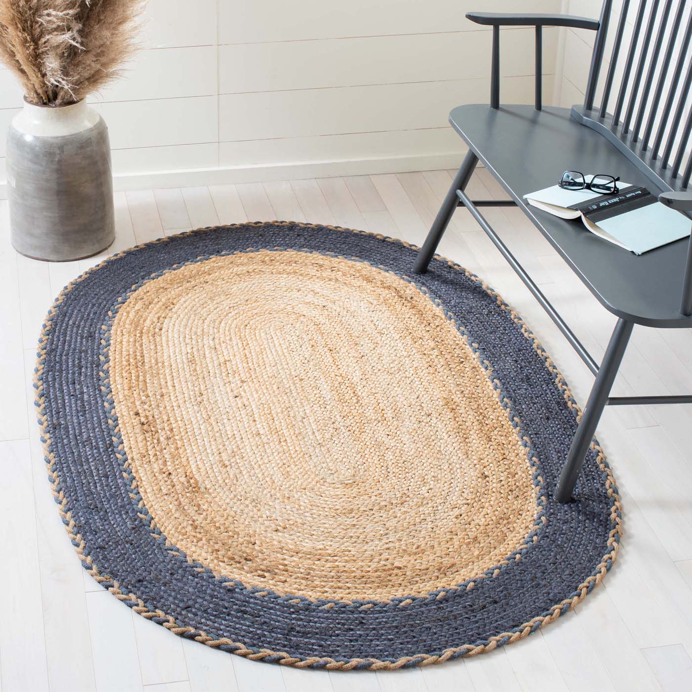 Safavieh Natural Fiber 261 Rug, NFB261 - NATURAL / NAVY
