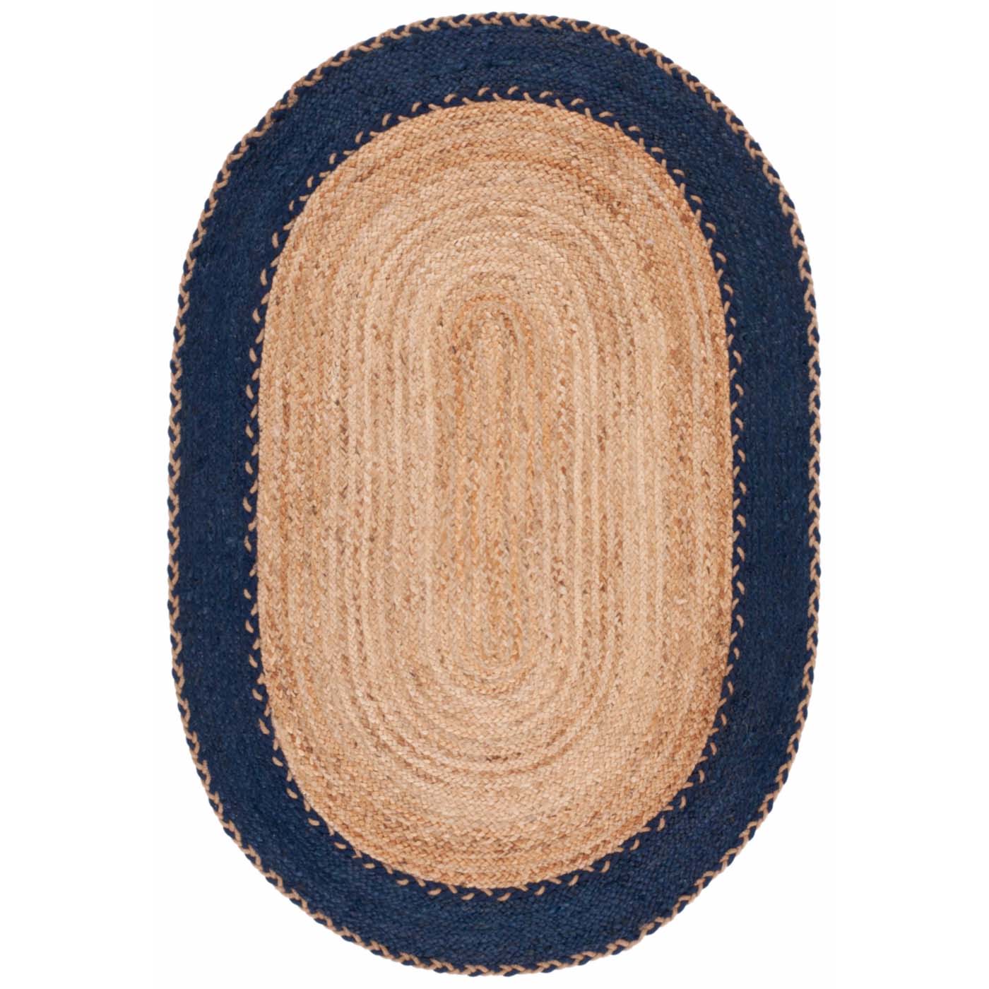 Safavieh Natural Fiber 261 Rug, NFB261 - NATURAL / NAVY