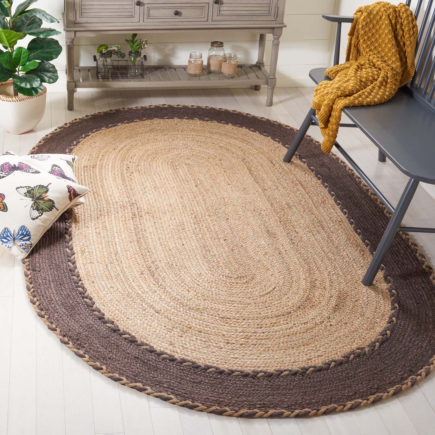 Safavieh Natural Fiber 261 Rug, NFB261 - NATURAL / BROWN