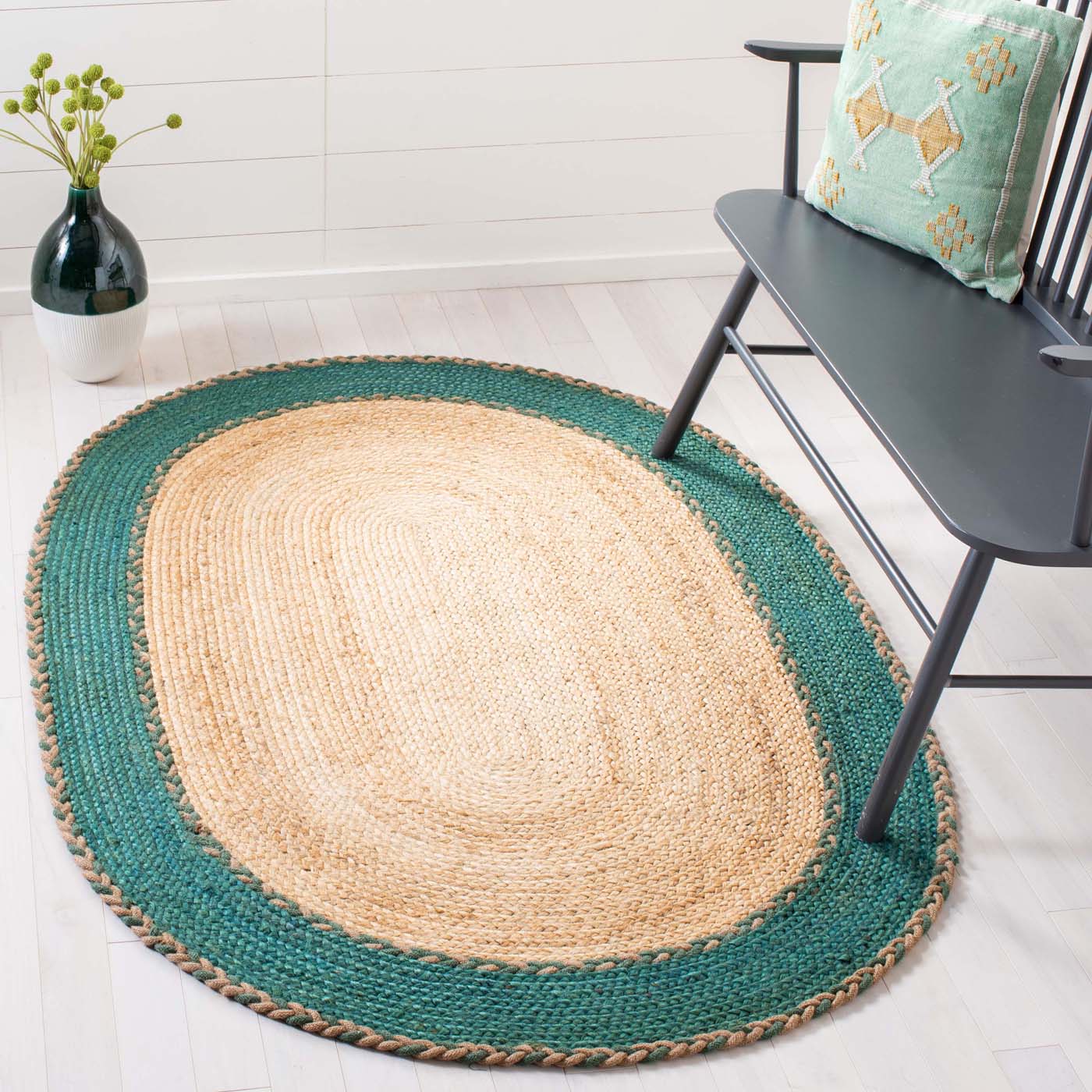 Safavieh Natural Fiber 261 Rug, NFB261 - NATURAL / GREEN
