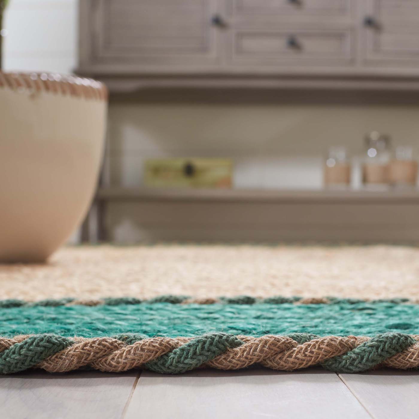 Safavieh Natural Fiber 261 Rug, NFB261 - NATURAL / GREEN