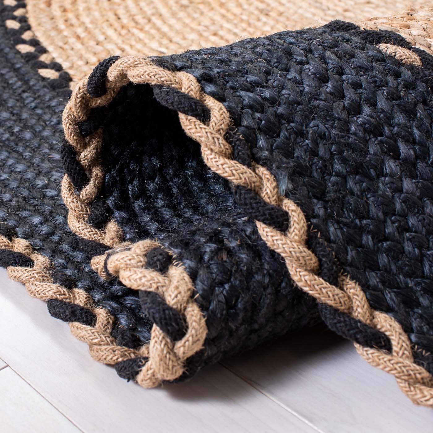 Safavieh Natural Fiber 261 Rug, NFB261 - NATURAL / BLACK