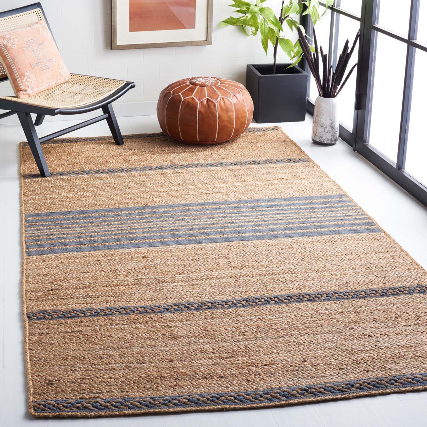 Safavieh Natural Fiber 262 Rug, NFB262 - NATURAL / GREY