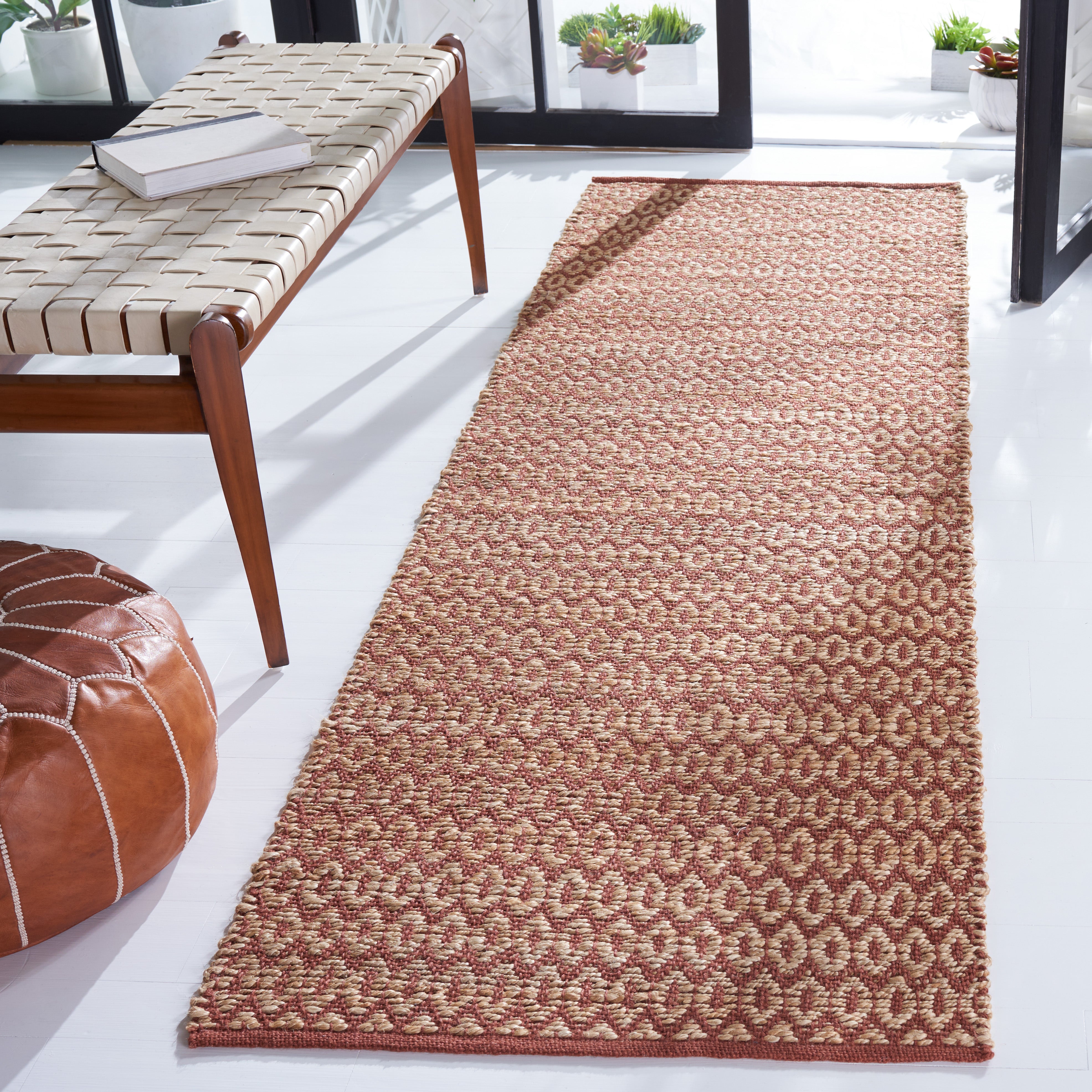 Safavieh Natural Fiber 701 Rug, NFB701 - NATURAL / RUST