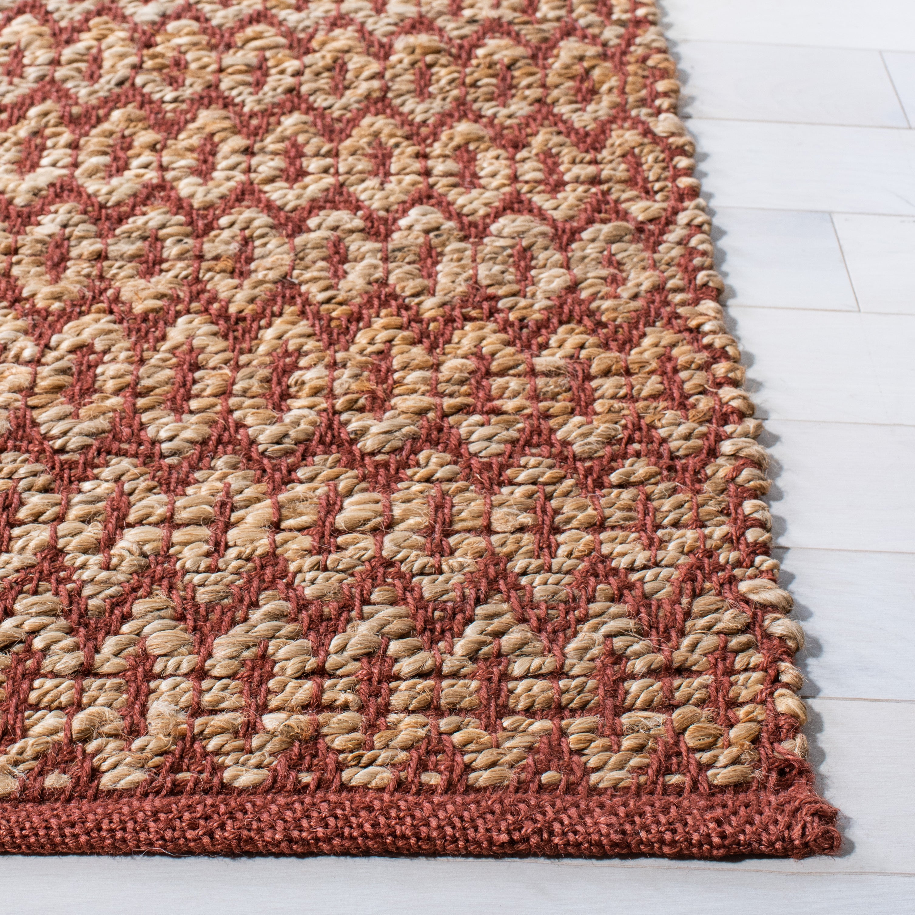 Safavieh Natural Fiber 701 Rug, NFB701 - NATURAL / RUST