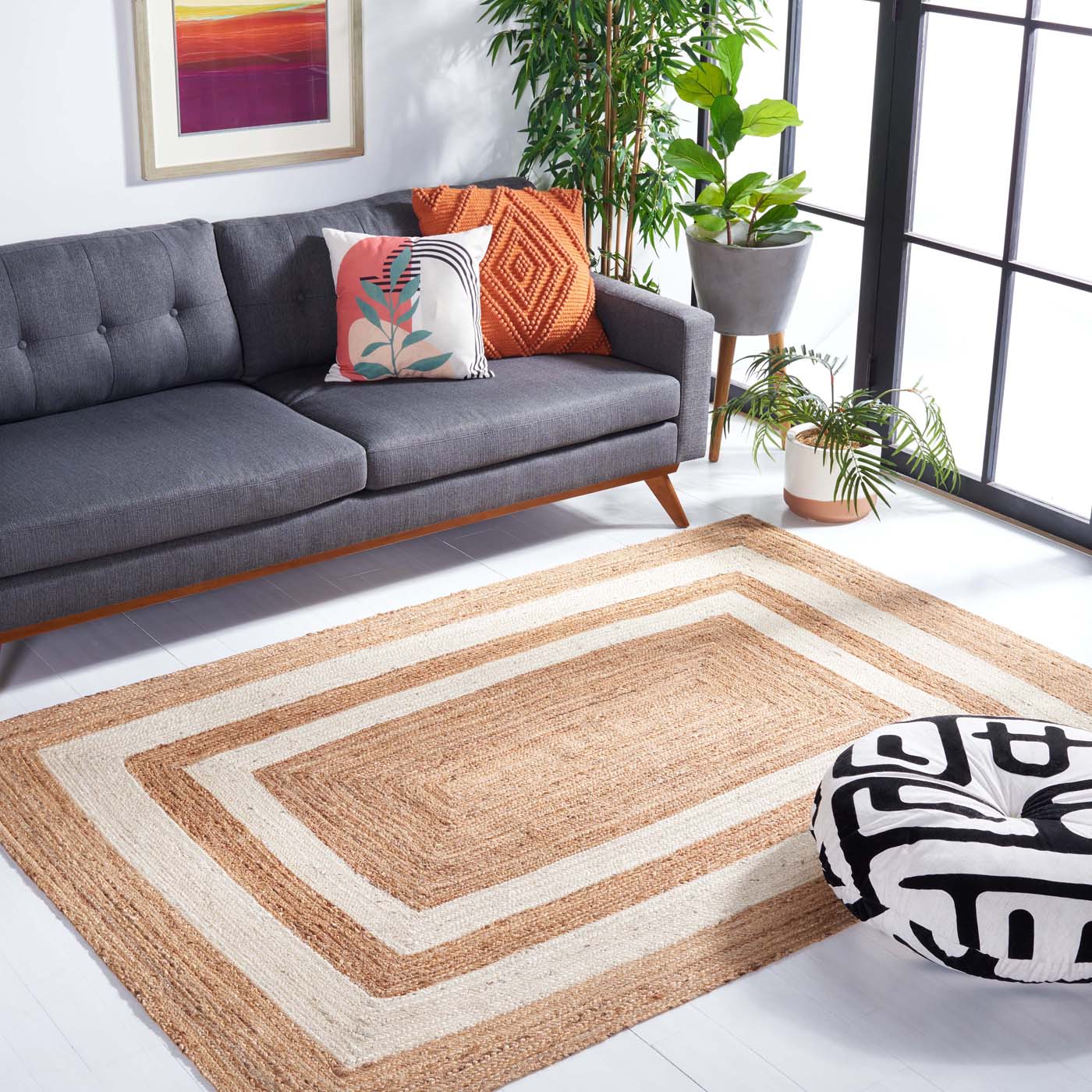 Safavieh Natural Fiber 851 Rug, NFB851 - IVORY / NATURAL