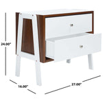 Safavieh Winchester Night Stand  , NST1400 - Walnut / White
