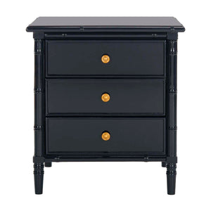 Safavieh Mina Modern Coastal 3 Drawer 25 H Bamboo Nightstand , NST3500